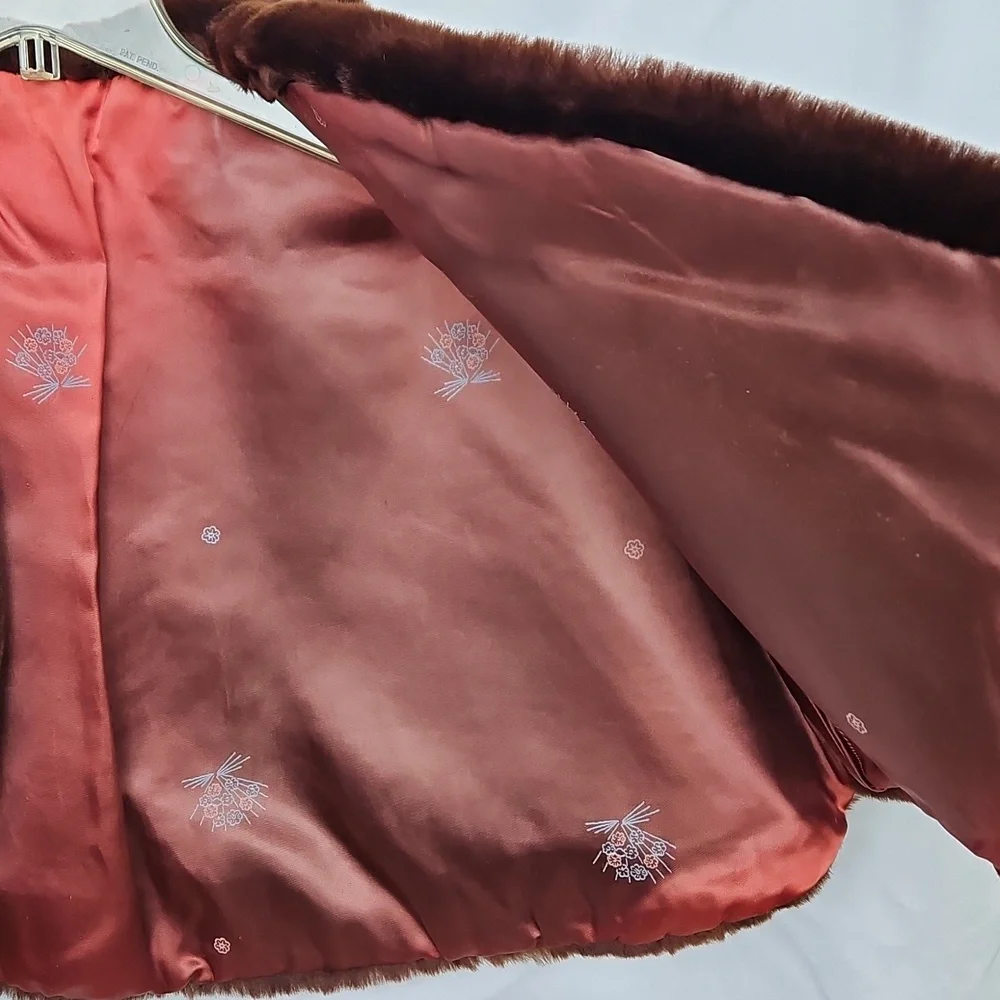 Faux Fur Wrap Cape OS